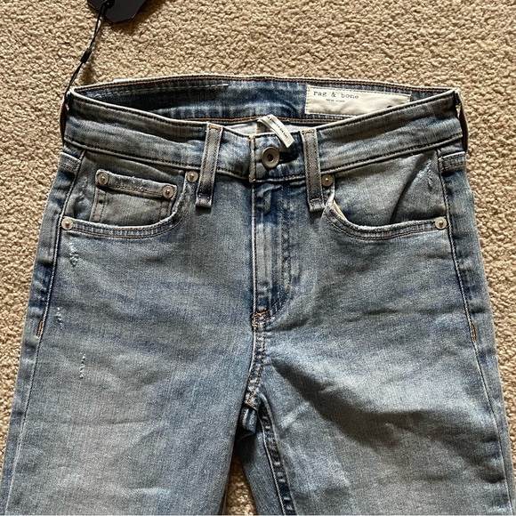 NWT Rag & Bone Cate Mid-Rise Distressed Ankle Skinny Jeans in Thunderbird - Picture 4 of 11
